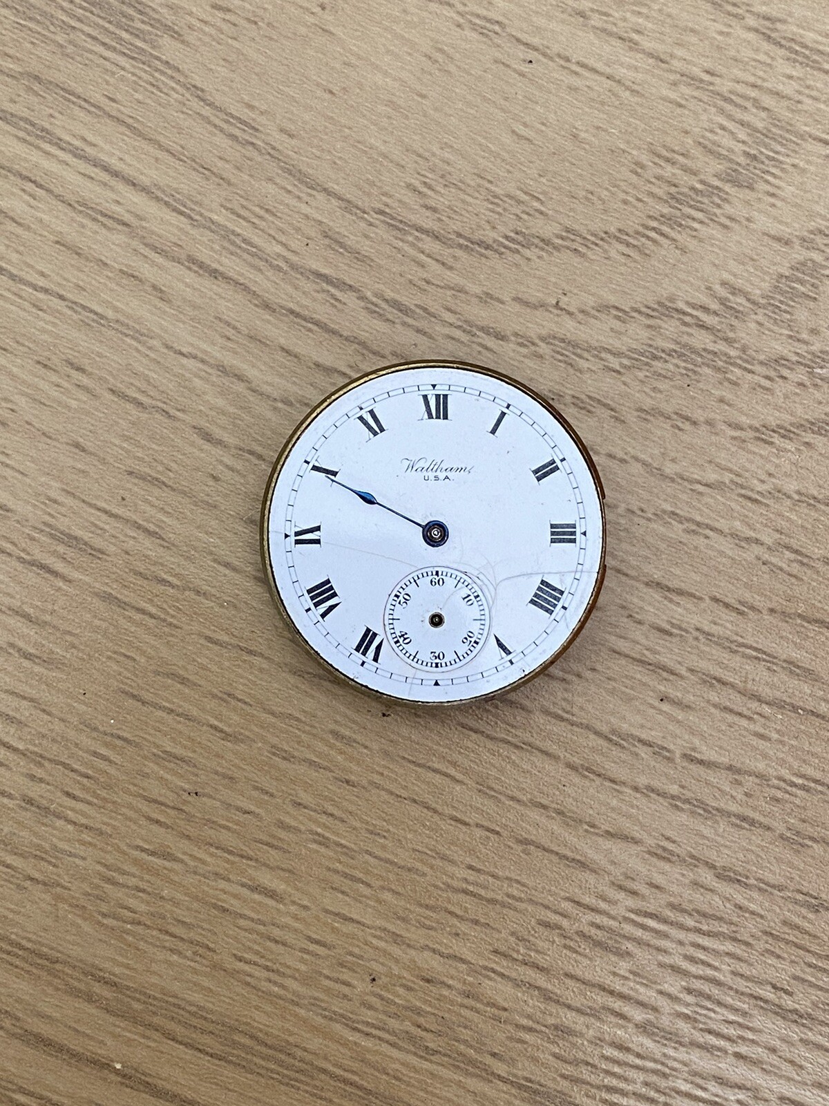 AWW CO WALTHAM MASS USA POCKET WATCH MOVEMENT SPARES OR REPAIRS