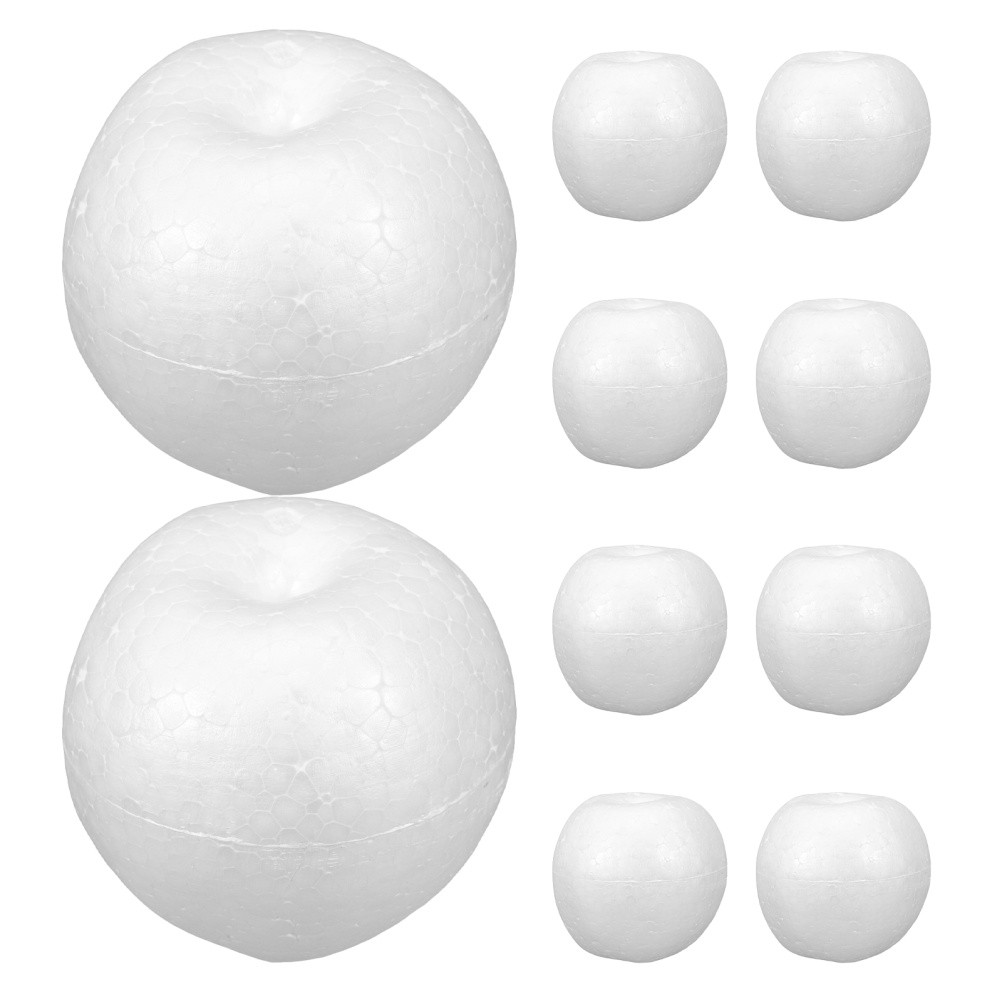 10pcs Artificial White Foam Unfinished Blank For Craft Projects And Decor