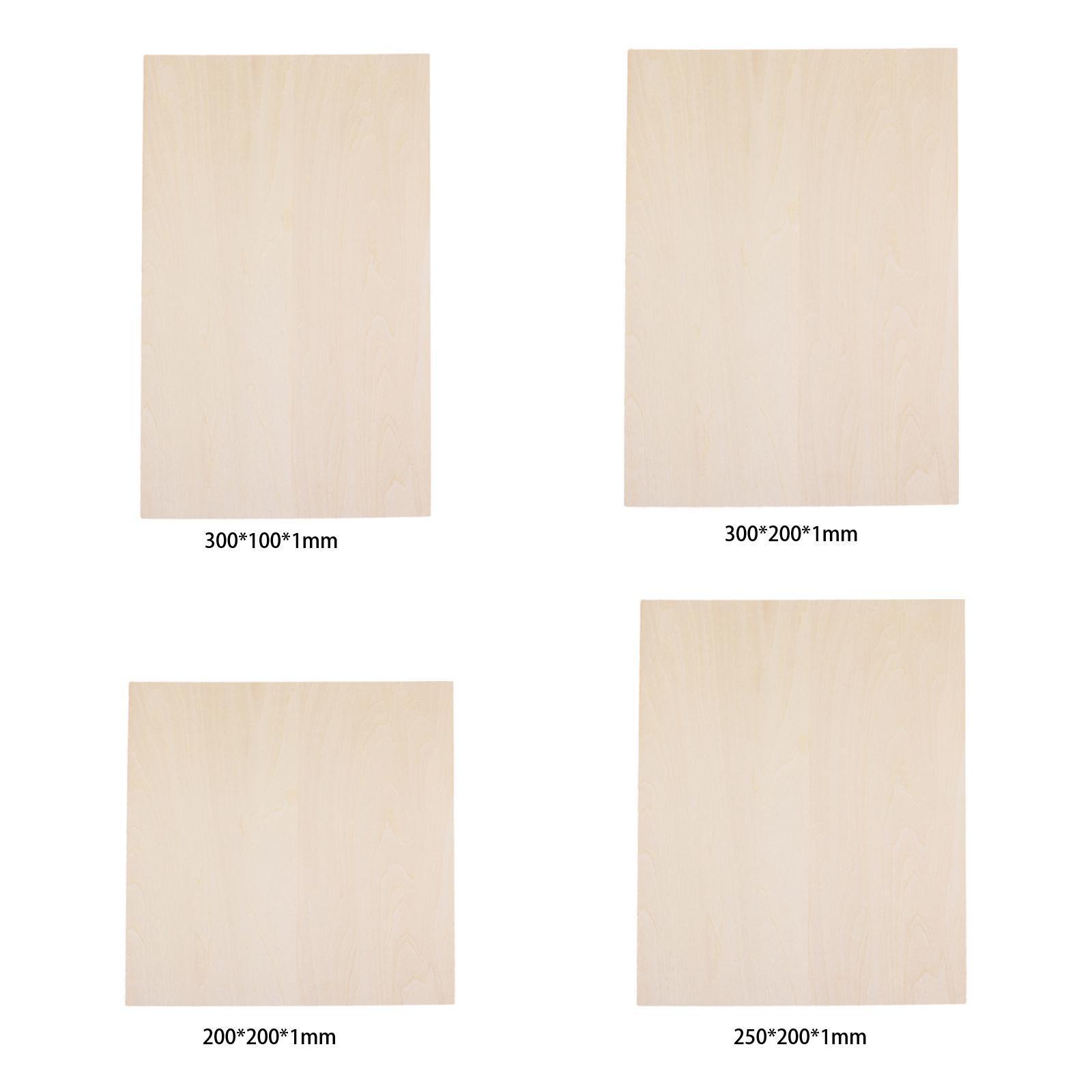 5x Wood Sheets Supplies Hobby Materials DIY Projects Unfinished Thin Crafts Wood