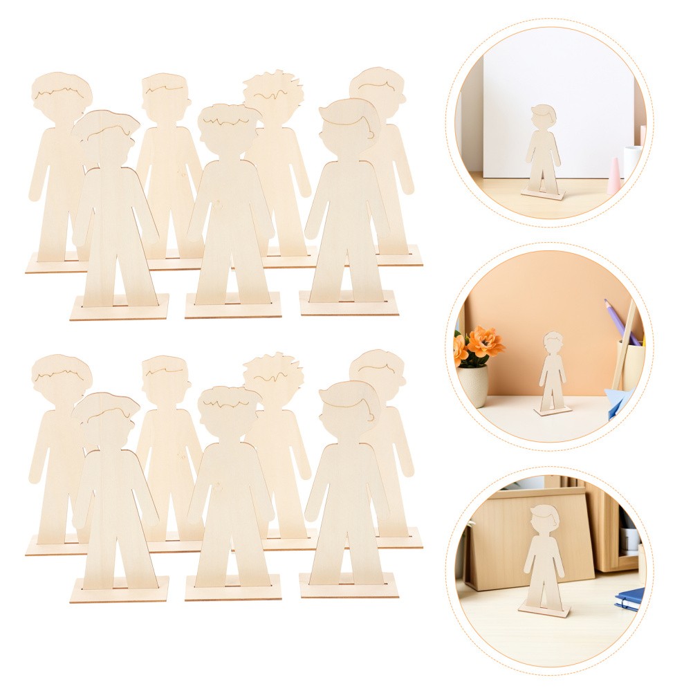 40 Pcs Decoration Craft Project Slices Halloween Wood Painting Crafts