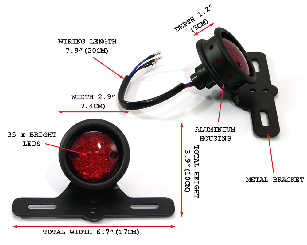 Motorcycle LED Rear Stop Tail Light for BMW R 45 65 80 100 Cafe Racer Project