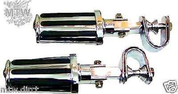 MOTORCYCLE UNIVERSAL FOOTPEGS FOOTRESTS WIDE CRUISER STYLE BRAND NEW