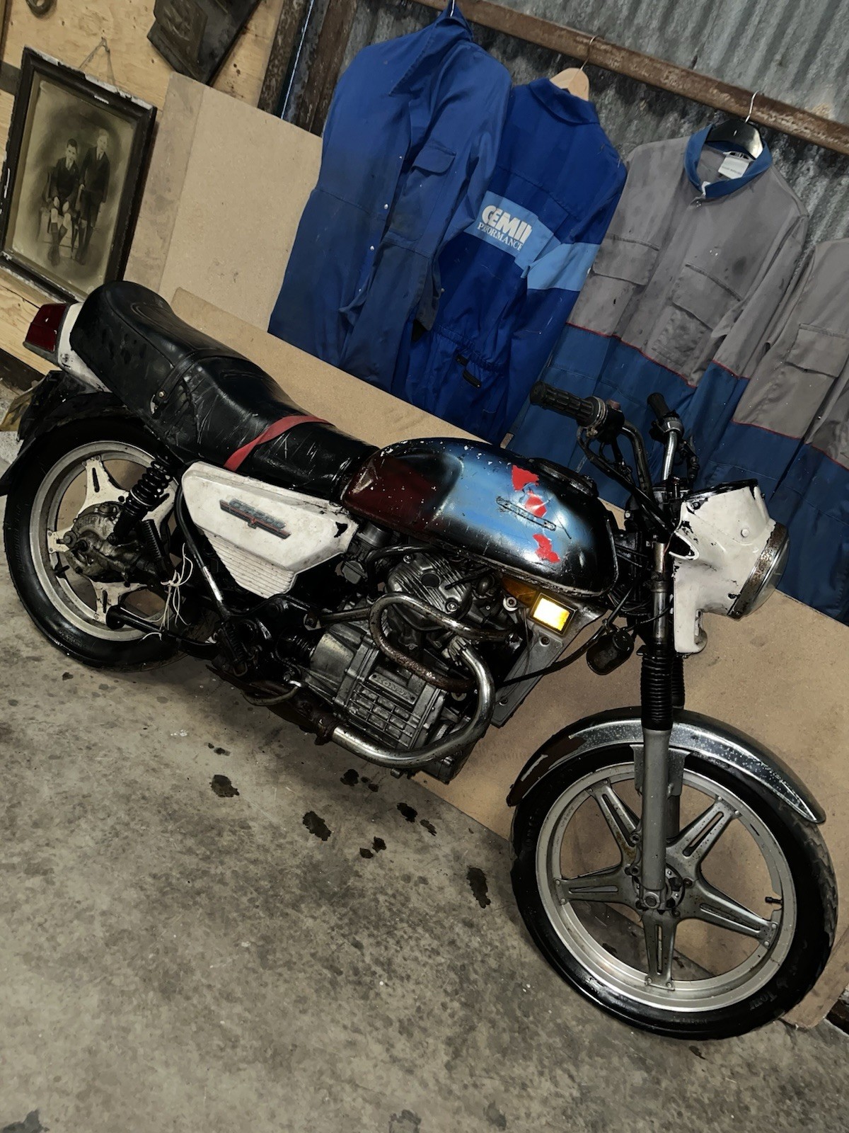 Honda CX500 V Twin Vintage Motorcycle Project For Restoration.