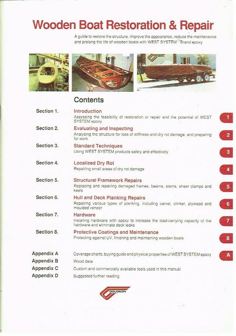 WOODEN BOAT RESTORATION & REPAIR BOOK (INCL DRY ROT, FRAMEWORK & DECK REPAIRS)