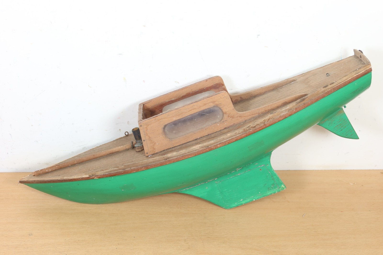 Vintage Pond Yacht Sailing Boat Model Restoration Project Wooden Hull Metal Keel