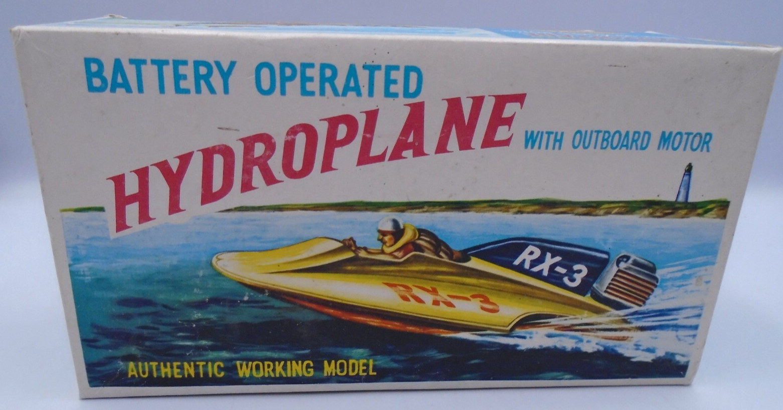 VINTAGE CLIFFORD SERIES BATTERY OPERATED HYDROPLANE & OUTBOARD MOTOR BOXED READ