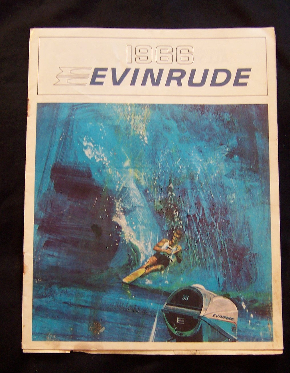 VINTAGE 1966 EVINRUDE OUTBOARD MOTOR BROCHURE + PRICE LIST BOAT MARINE