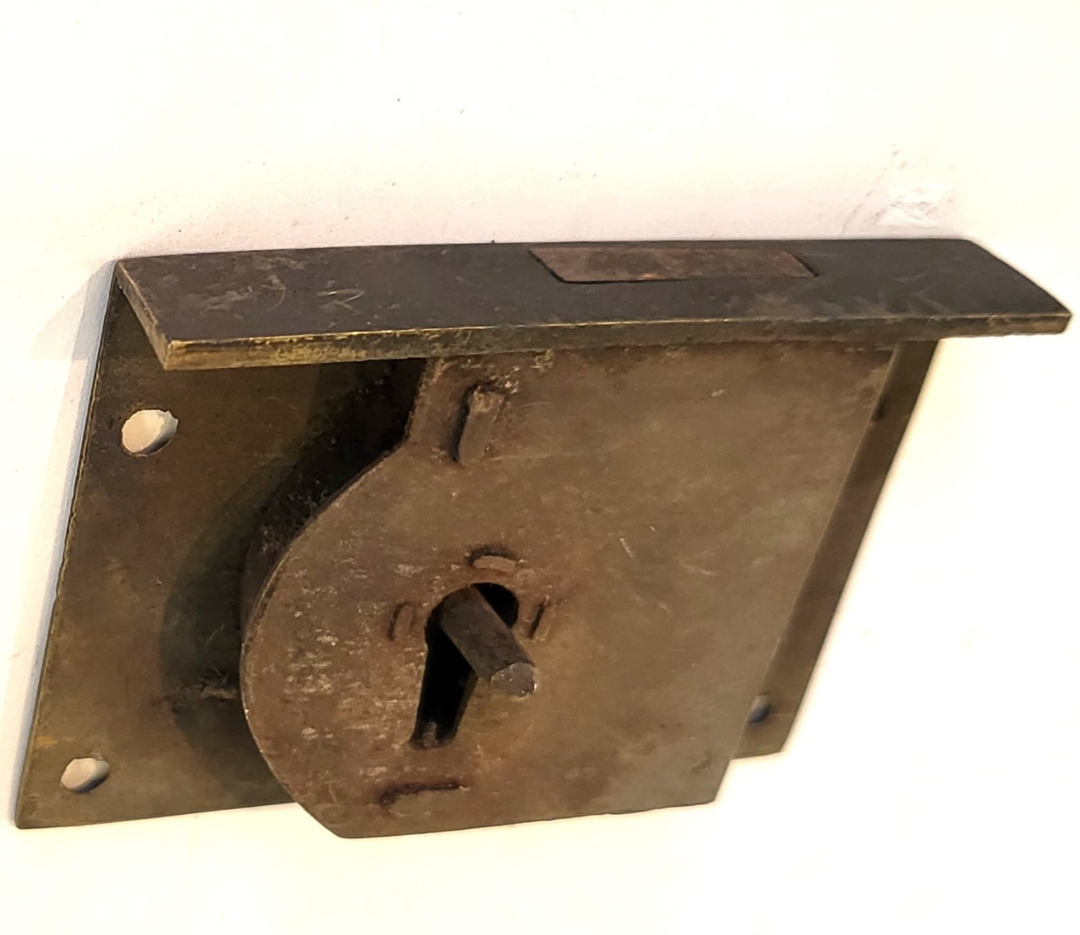 Brass till lock chest drawers antique vintage furniture restoration cabinet 67mm