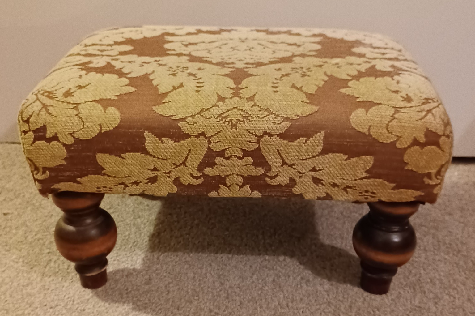 Vintage rectangular wooden Footstool foot stool for restoration