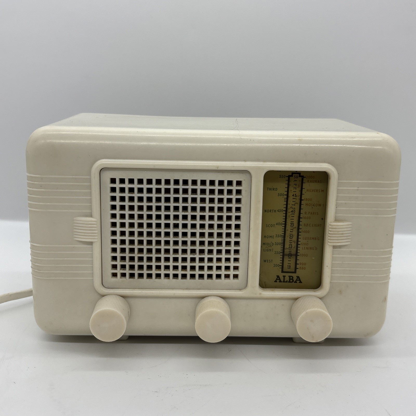 Alba Midget C112 Valve Radio Vintage 1940s Bakelite For Restoration