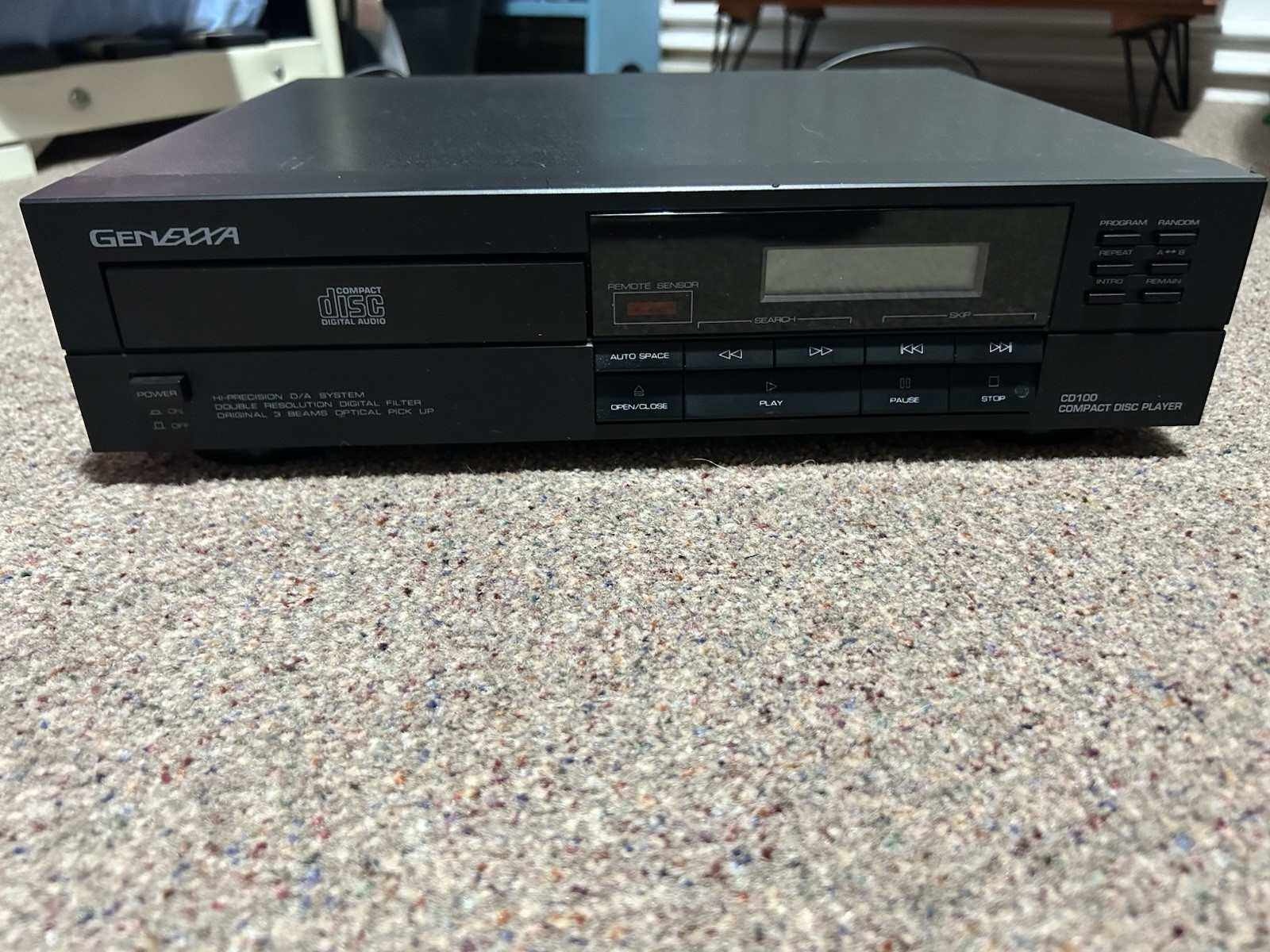Vintage Genexxa CD100 Compact Disc Player Hifi Separate spares or repairs