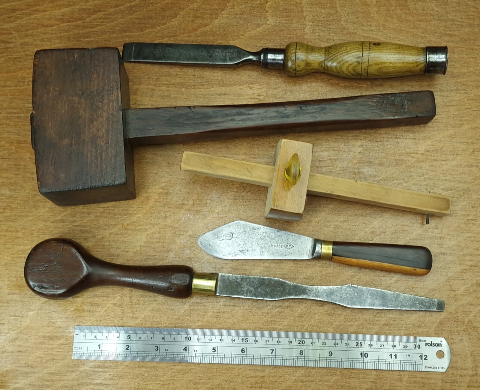 5 Piece Woodworking Set Vintage Restored D.I.Y.