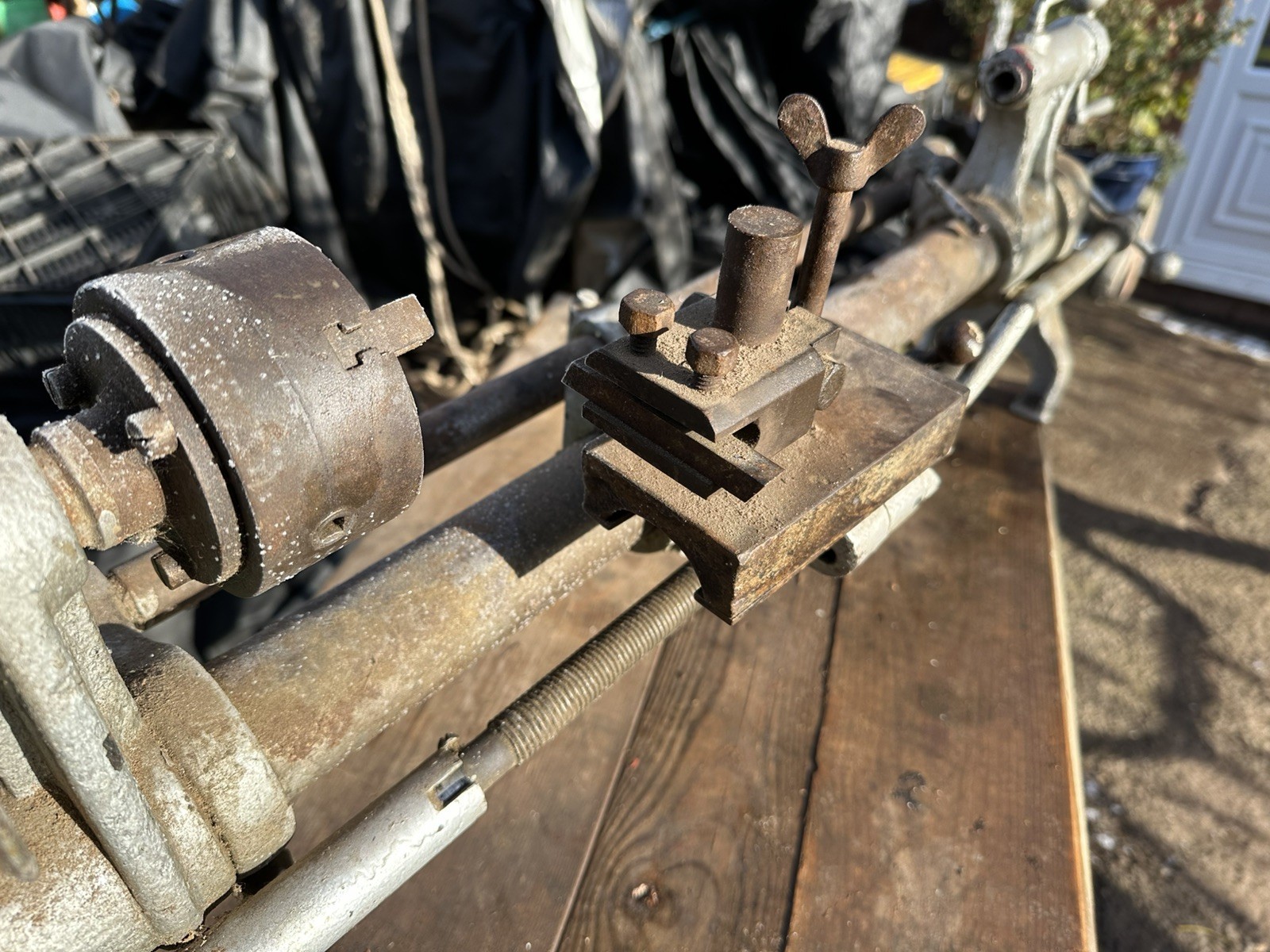Antique Bench Top Metal Workers Lathe - Belt Drive not Included - Herefordshire