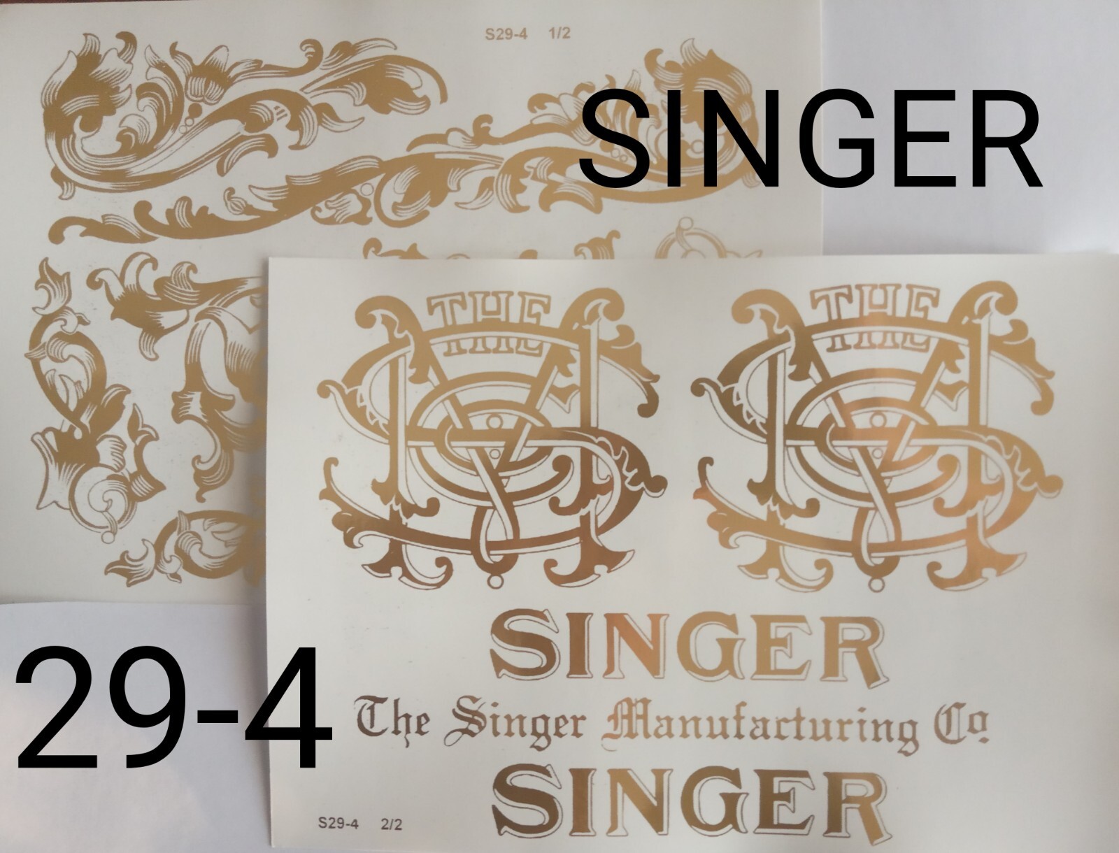 Restoration decals for SINGER 29 K 4 sewing machine