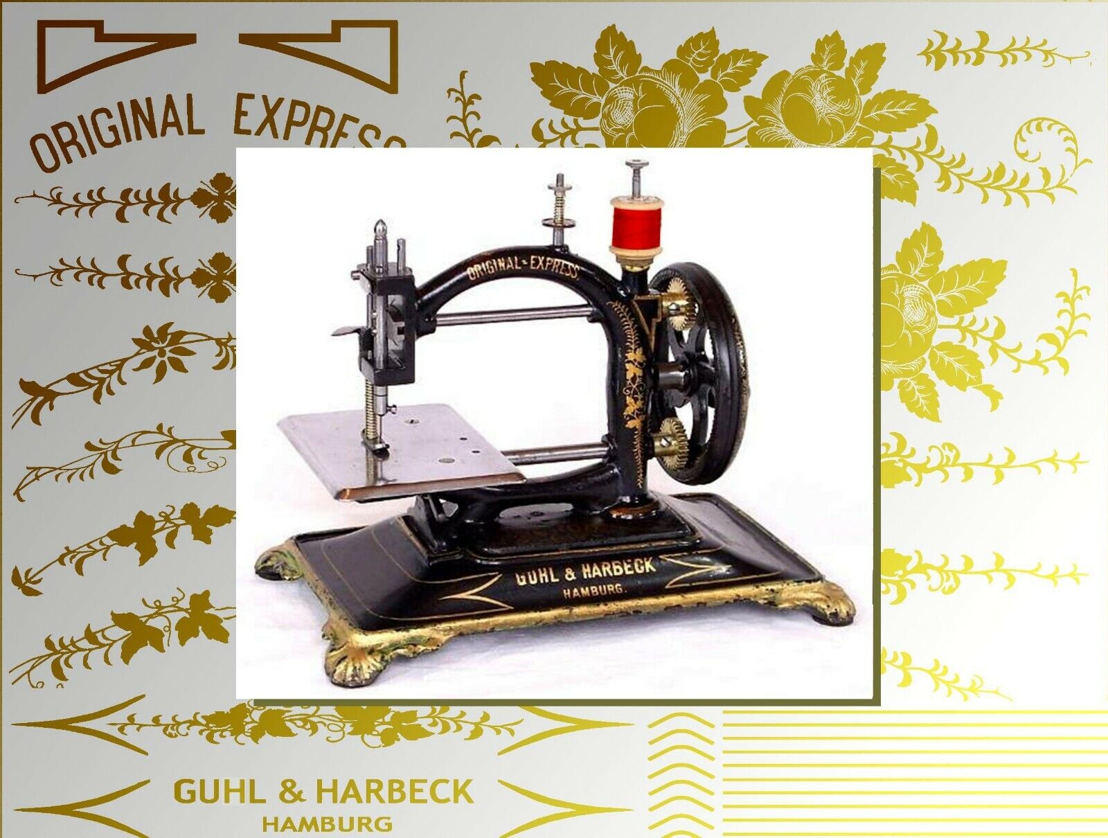 Restoration decals for antique sewing machine - machine a coudre