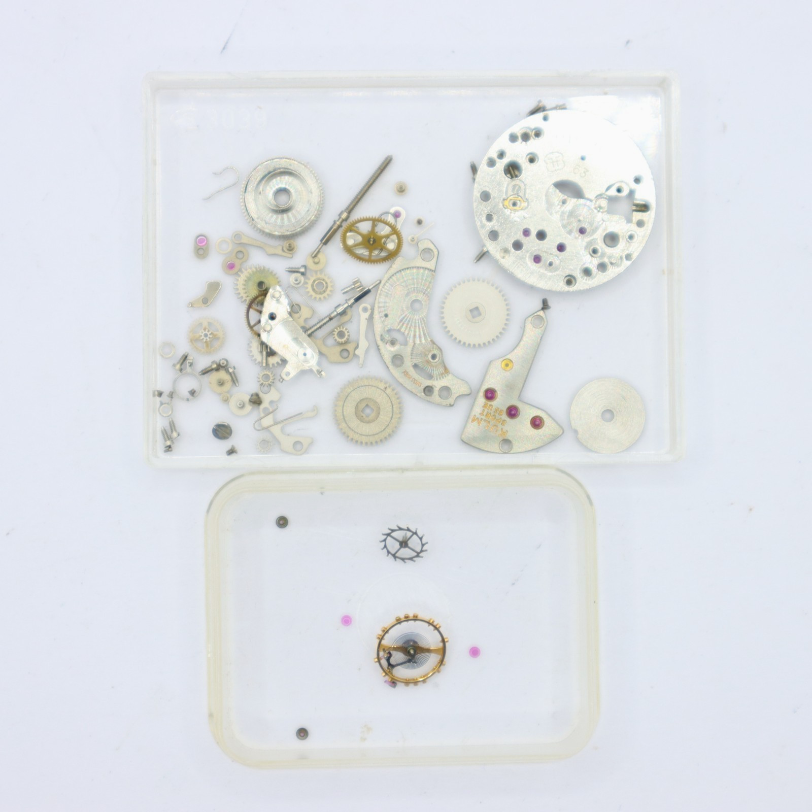 Assorted FHF Fontainemelon Cal. 63 Swiss Watch Parts For Restoration or Projects