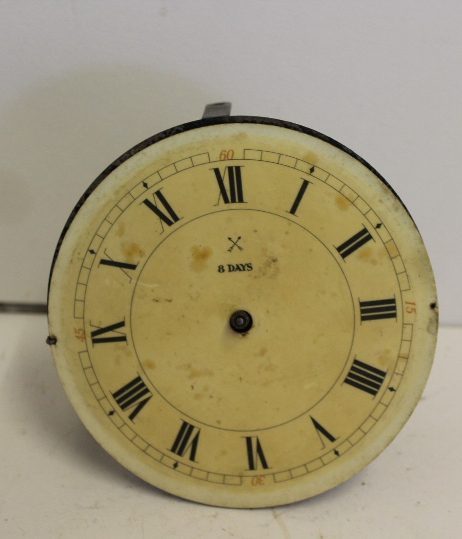 HAC Circular Face & Clock Movement Spares or Repair 4" dia
