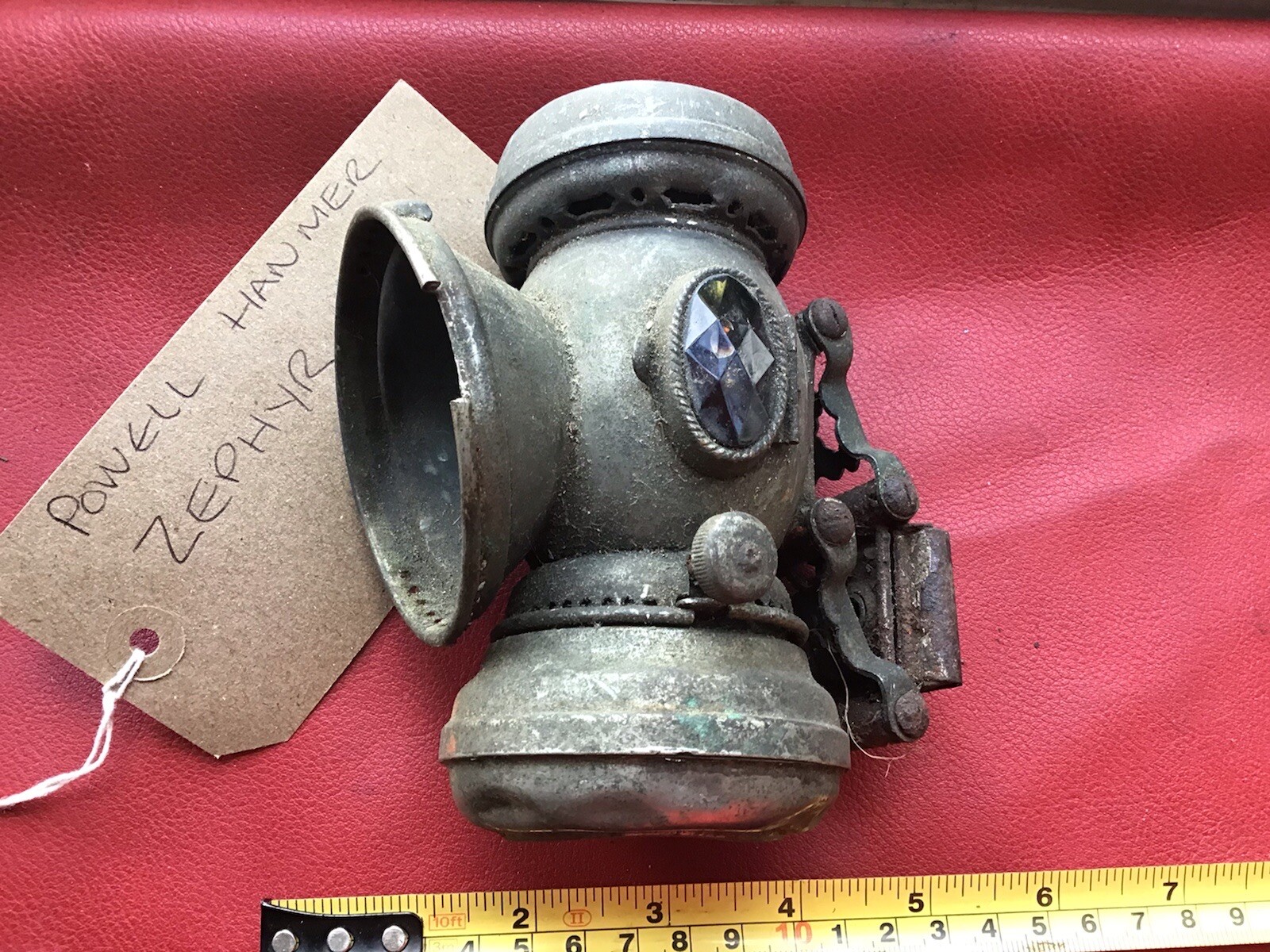 POWELL & HANMER ZEPHYR VINTAGE BICYCLE LAMP FOR PARTS OR RESTORATION