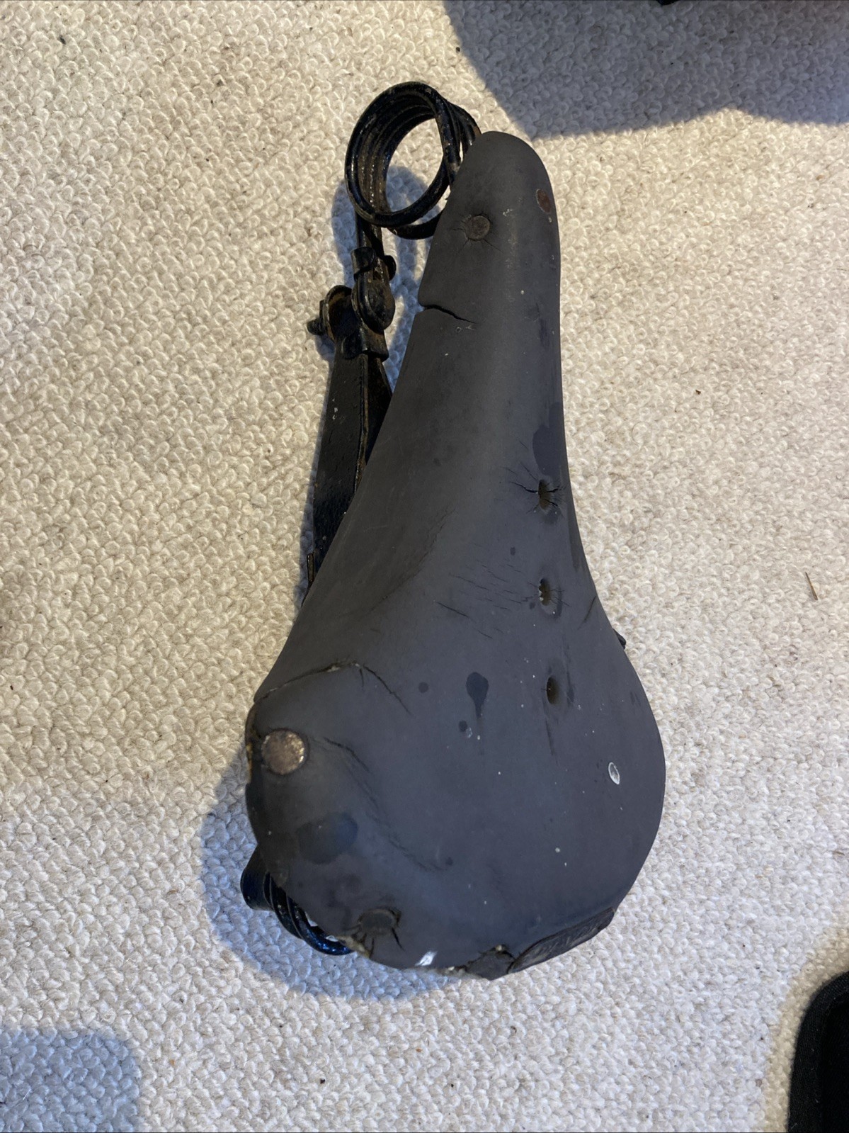 Antique Bicycle Saddle Dunlop F20G for Restoring Vintage Bike 1921 Raleigh