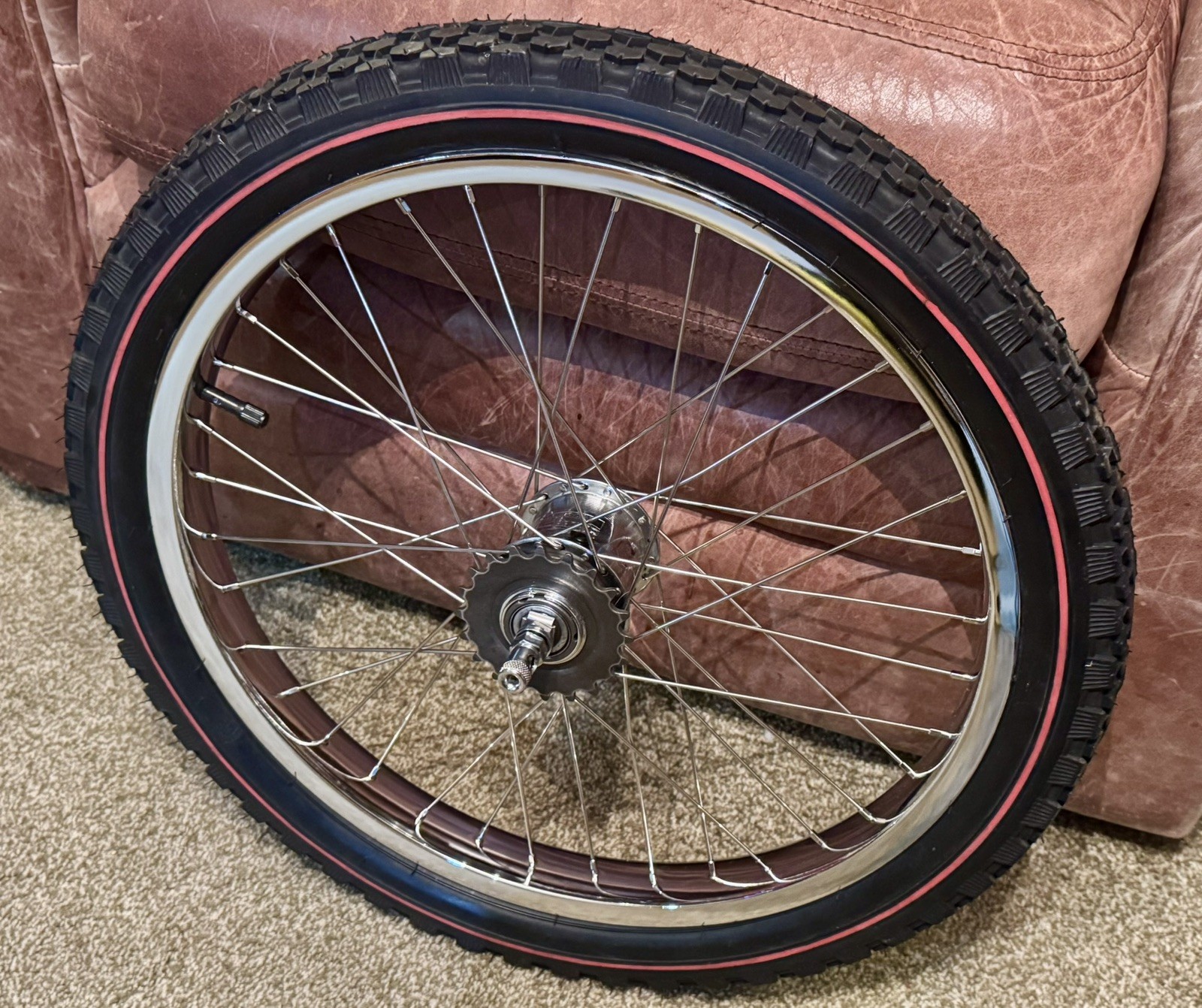 Superb Re-Chromed Raleigh Chopper/Grifter Three Speed Mk2 Rear Wheel, Show Bike