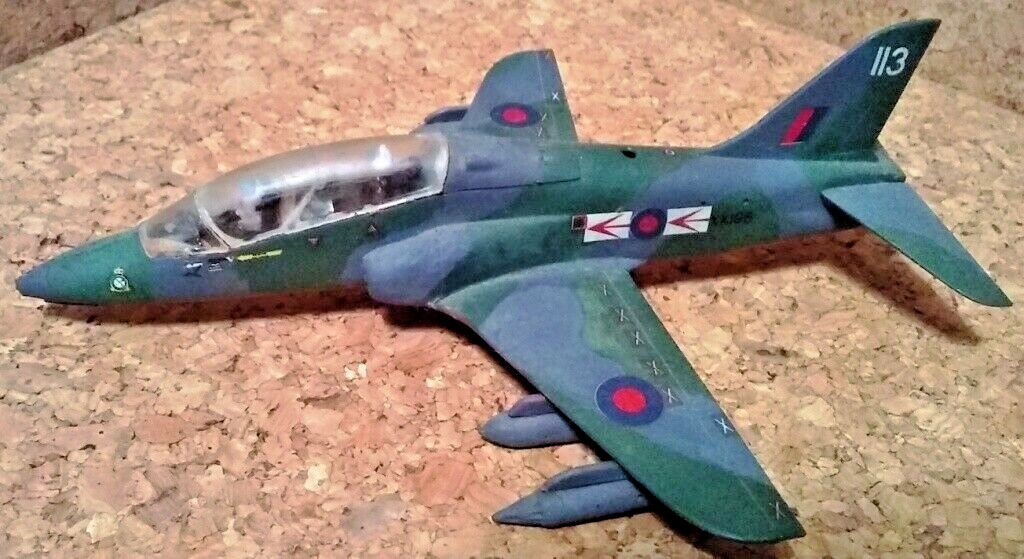 MADE FINISHED RAF BAC HAWK 1/72 SCALE MODEL AIRCRAFT RESTORATION PROJECT