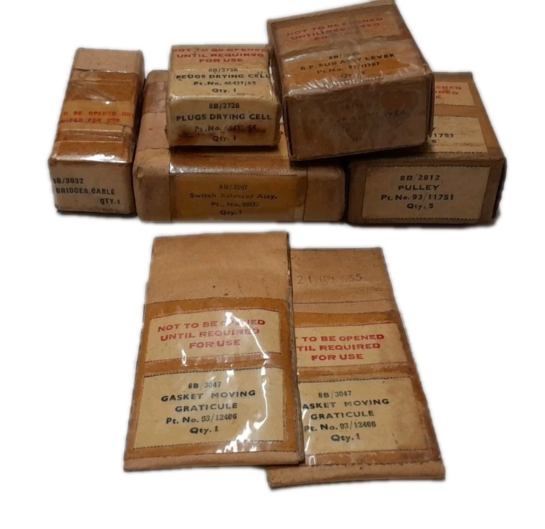 RAF Gunsight 8B Parts New Old Stock. 7 Off.