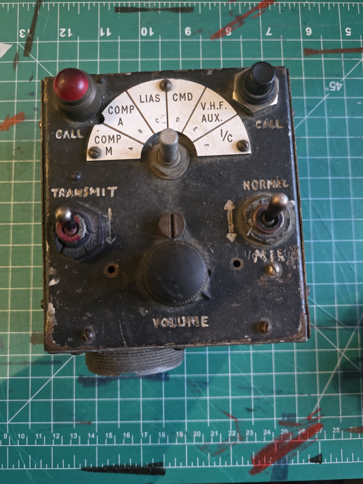 Vintage RAF Control Unit Type 349 - display / parts only