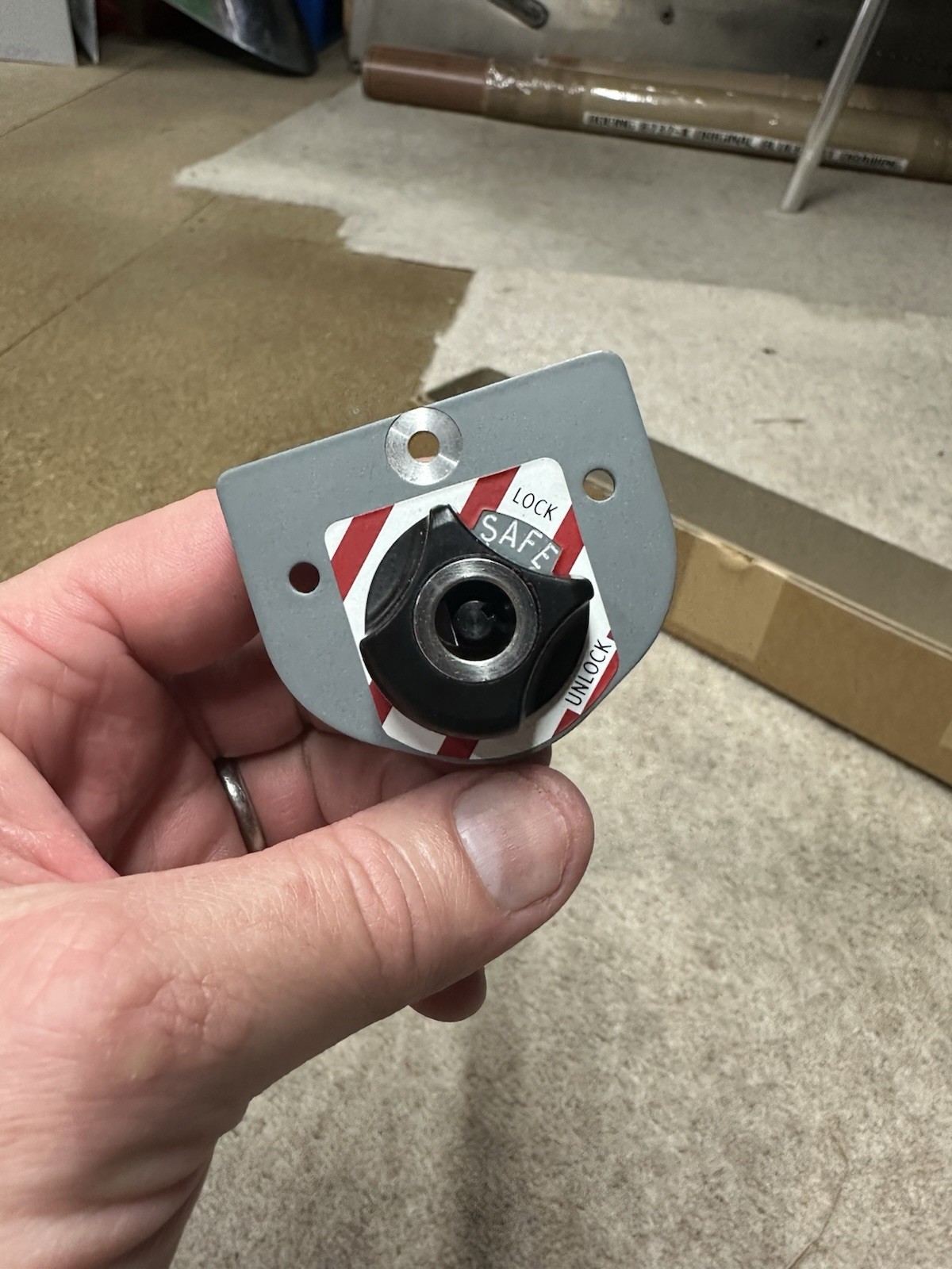 RAF T1 HAWK/TORNADO AIRCRAFT COCKPIT PANEL MISSILE BOMB KEY SWITCH (No key)