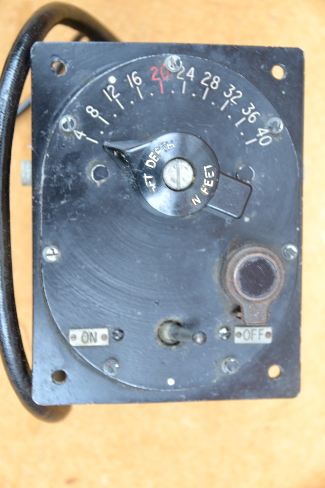 Vintage Aircraft Instrument. Pilot Control Type. B Possibly Swordfish?