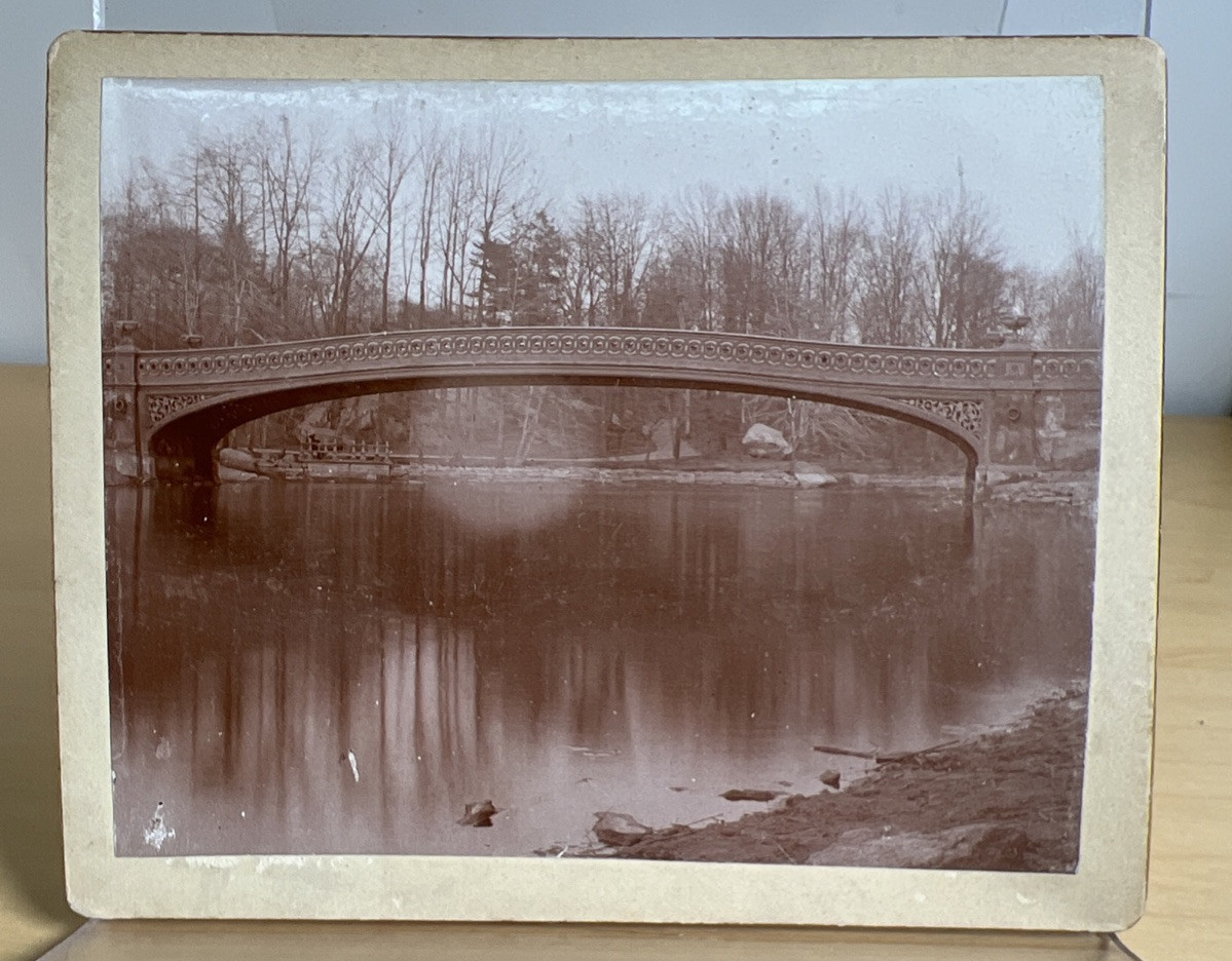 Bow Bridge Central Park NY Cabinet Photo the Bridge was Restored in 2024 Project